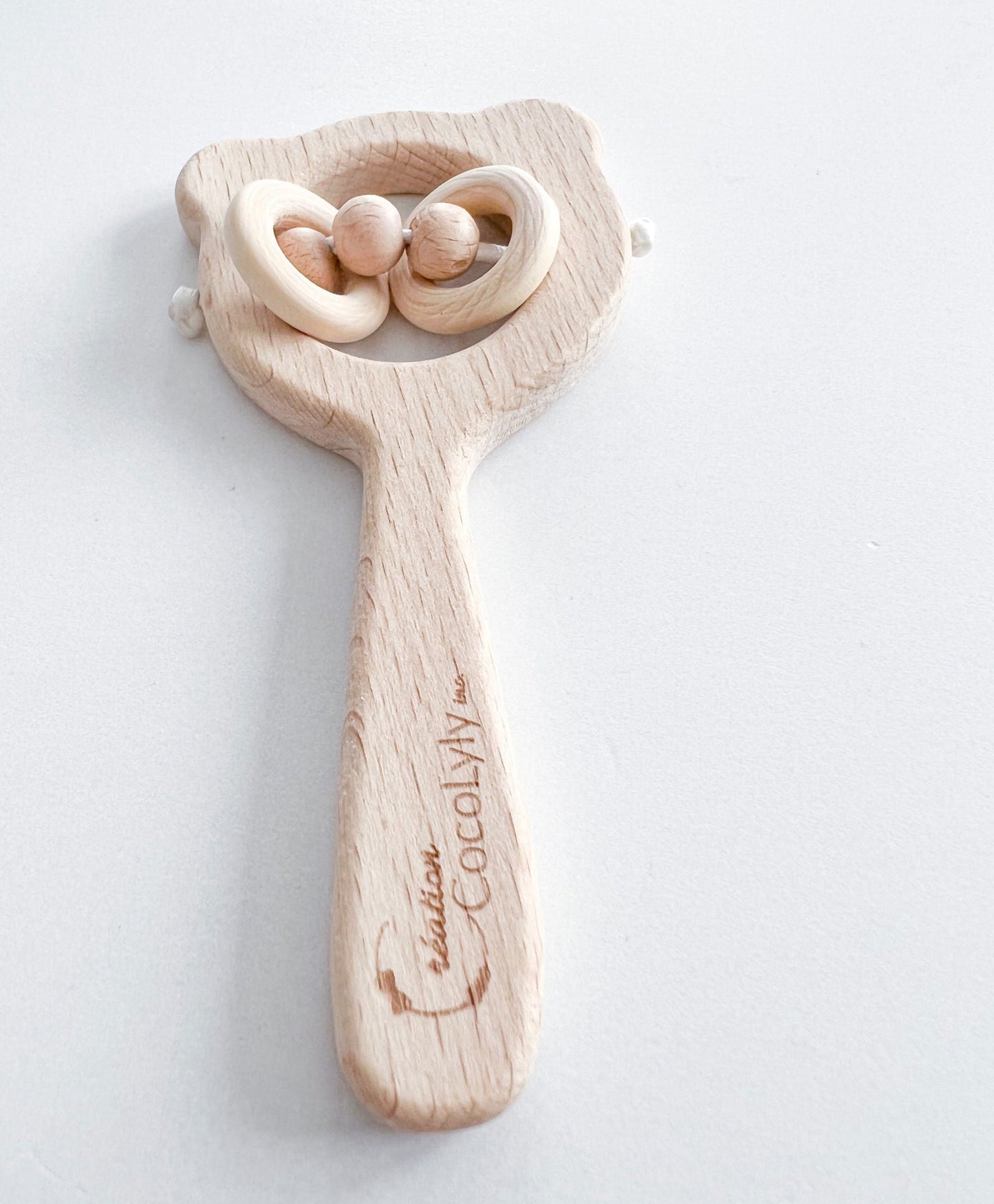 Hochet ourson tout en bois - Velora Luxury Fashion