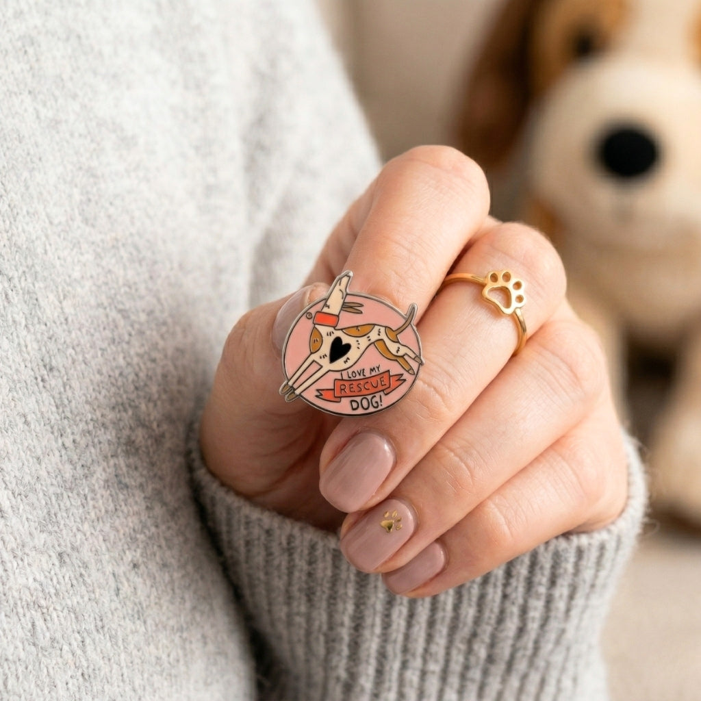 I Love My Rescue Dog | Collectible Pin