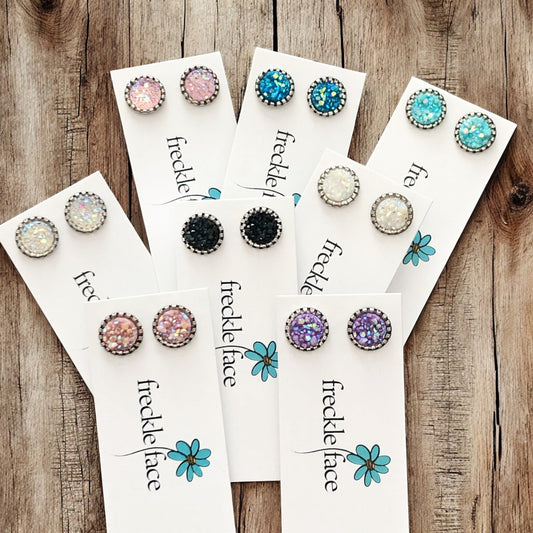 Sparkly Spring Studs 10mm - Velora