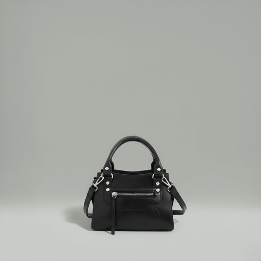 NOIR - Compact Vegan Leather Mini Canvas Bag rottaofficial