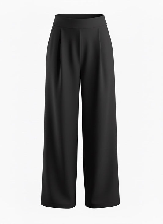Luxeflow - Elevated Wide Leg Sweatpants Trouser Pants Black