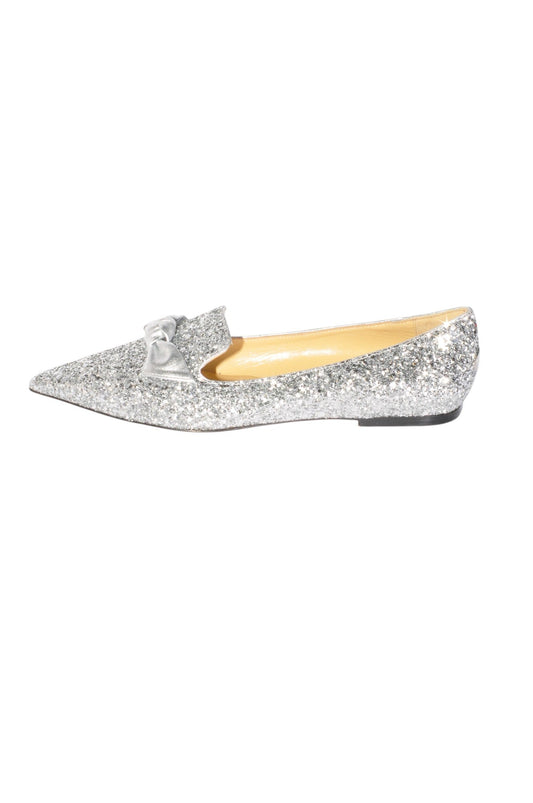 JIMMY CHOO Women Flat Shoes Regular fit in Gray - 38 - Velora Luxury Fashion