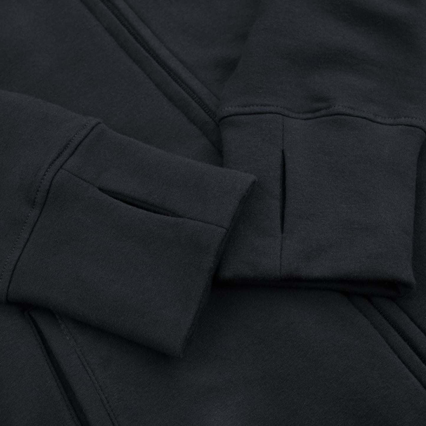 Kora Long Zipup Hoodie Black - Velora