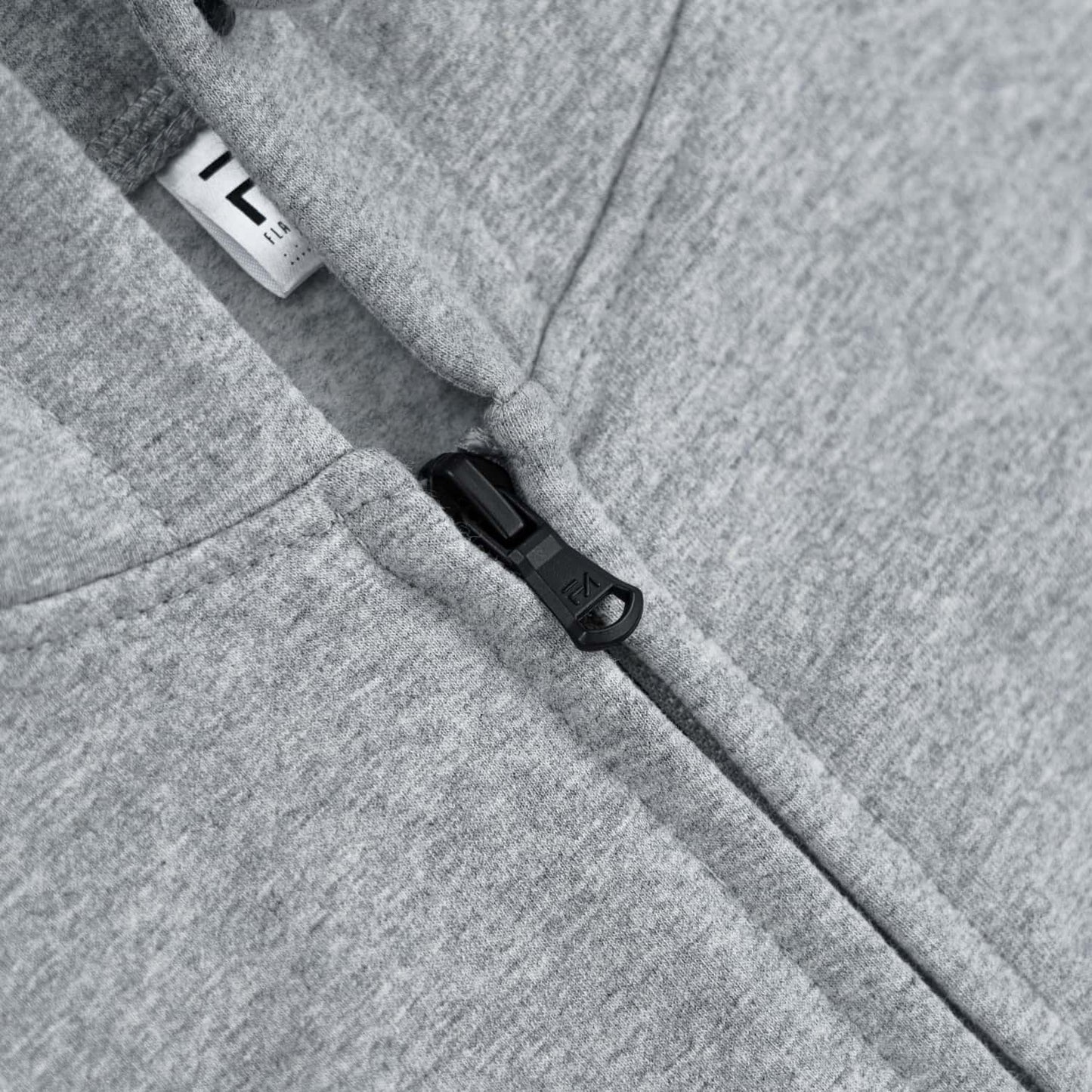 Kora Long Zipup Hoodie Heather Grey - Velora