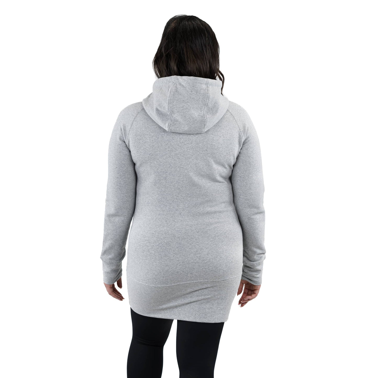 Kora Long Zipup Hoodie Heather Grey - Velora