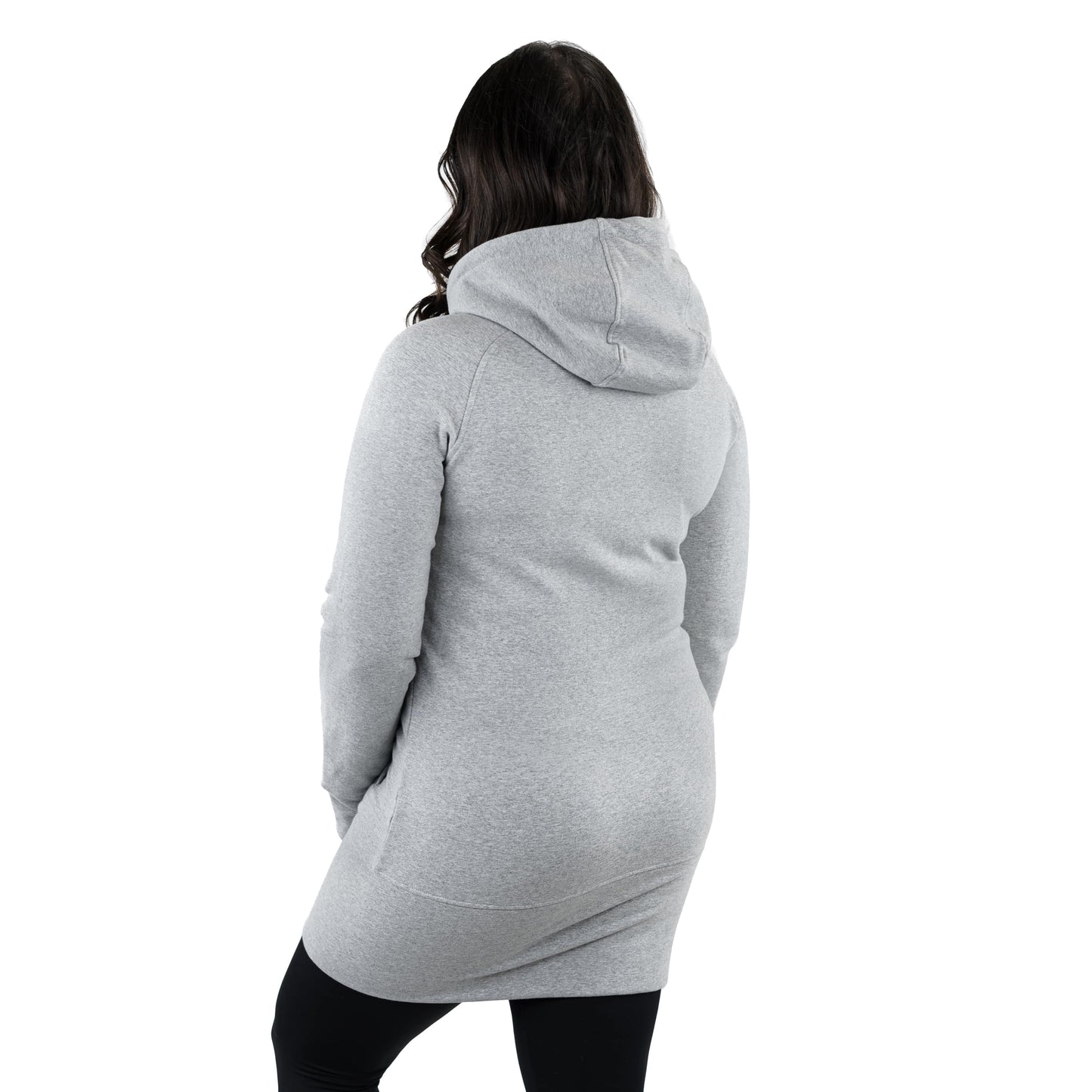 Kora Long Zipup Hoodie Heather Grey - Velora