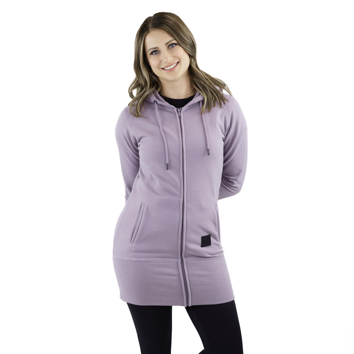 Kora Long Zipup Hoodie Mauve - Velora
