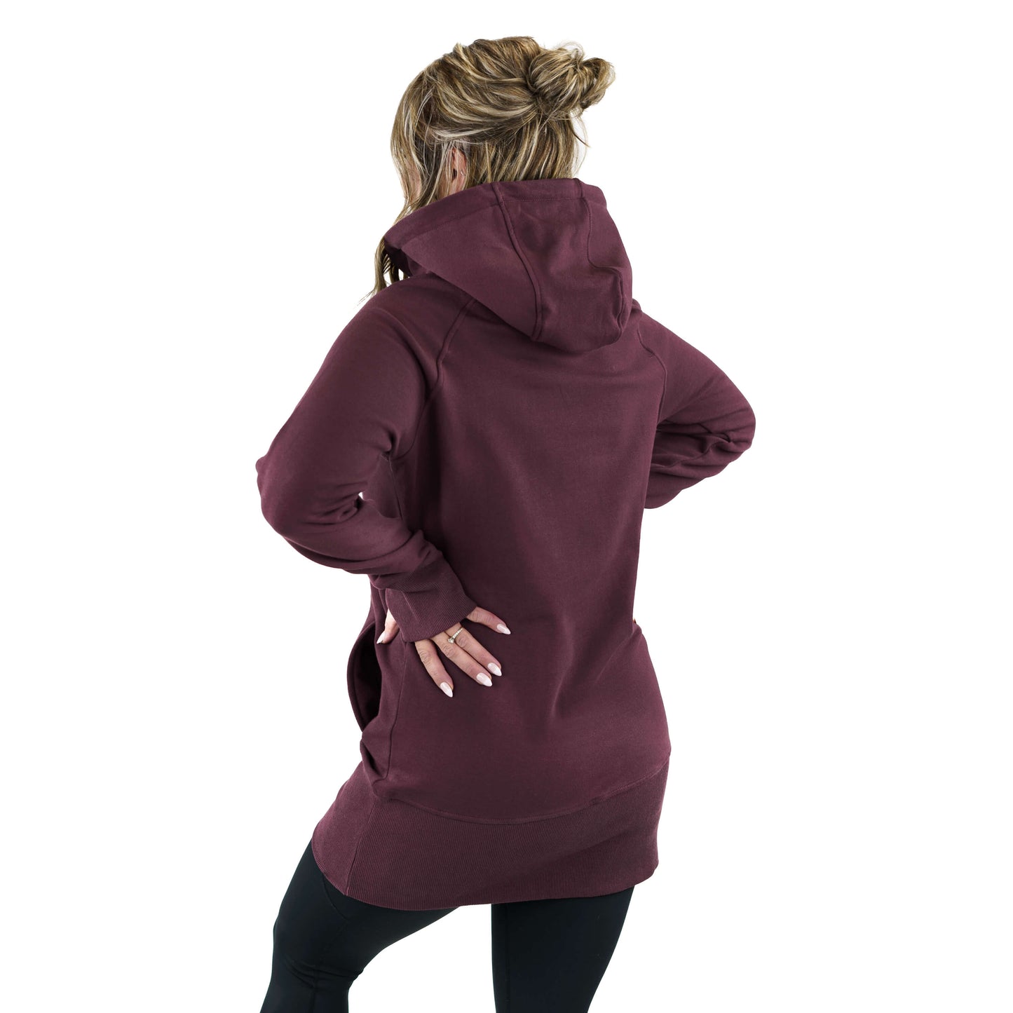 Kora Long Hoodie Plum - Velora
