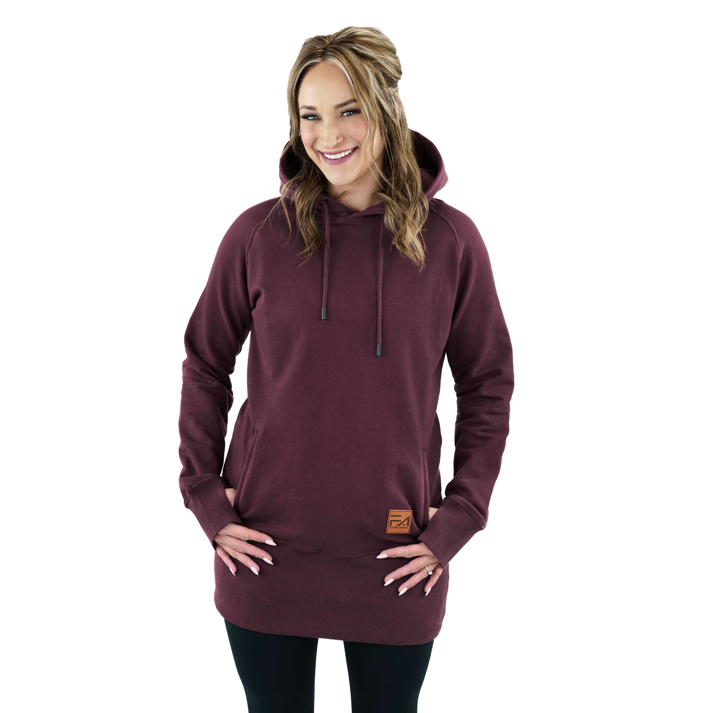 Kora Long Hoodie Plum - Velora