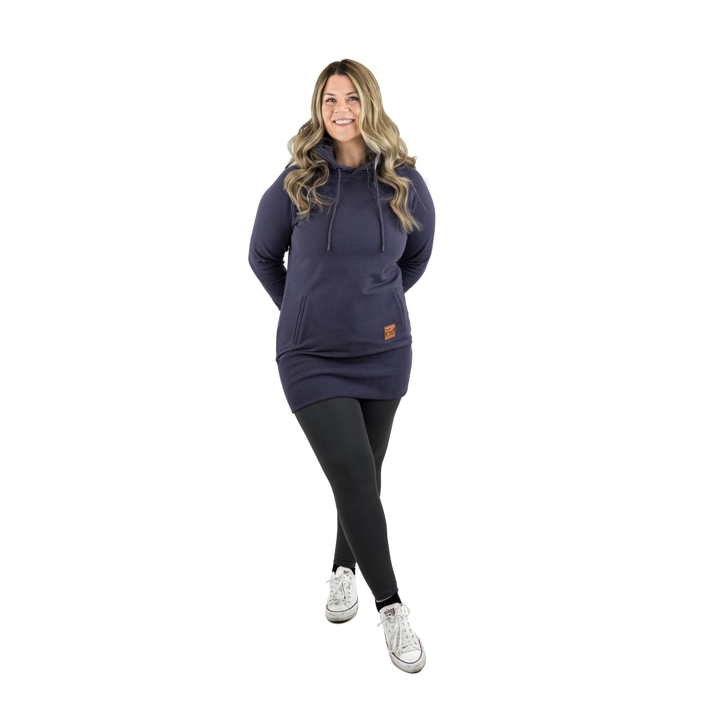 Kora Long Hoodie Deep Purple - Velora