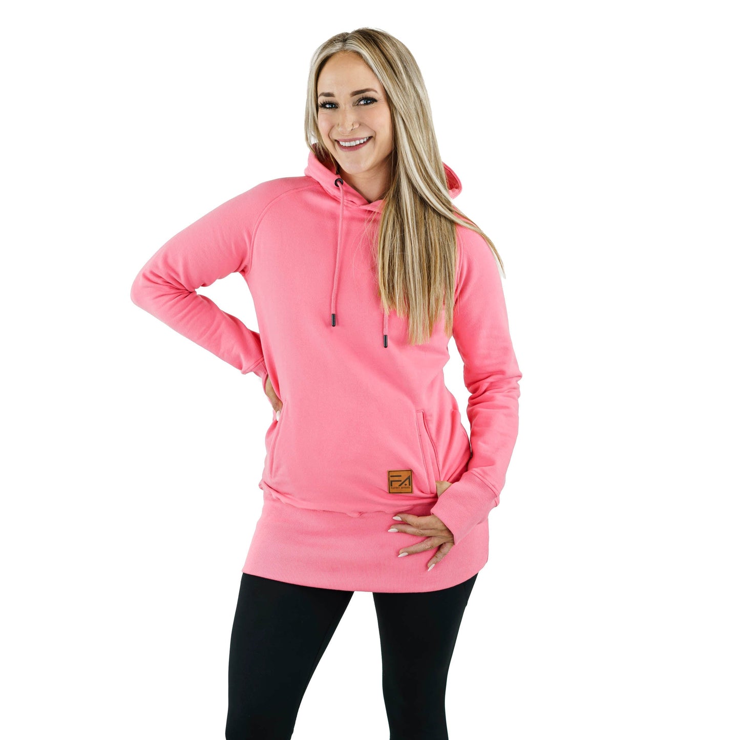 Kora Long Hoodie Bubblegum - Velora