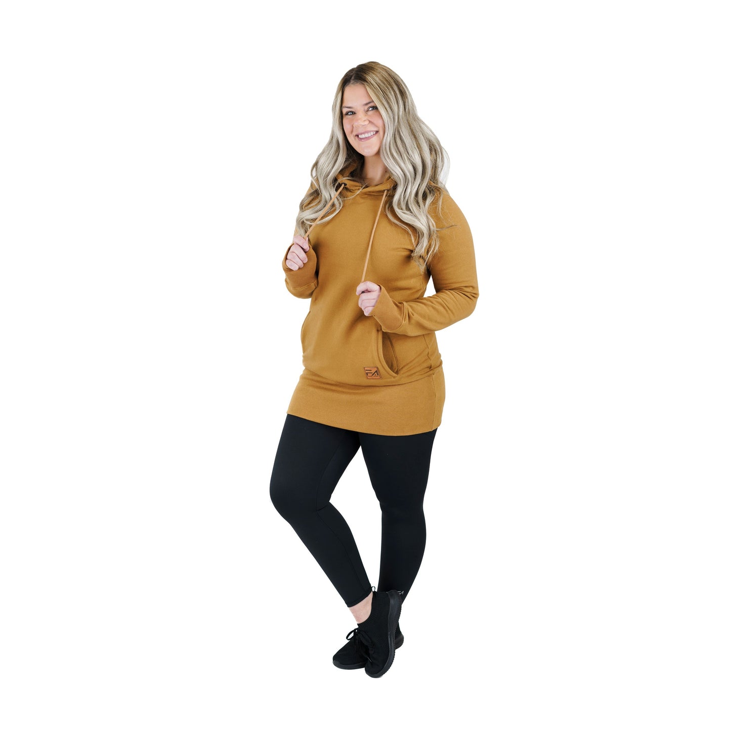 Kora Long Hoodie Caramel - Velora