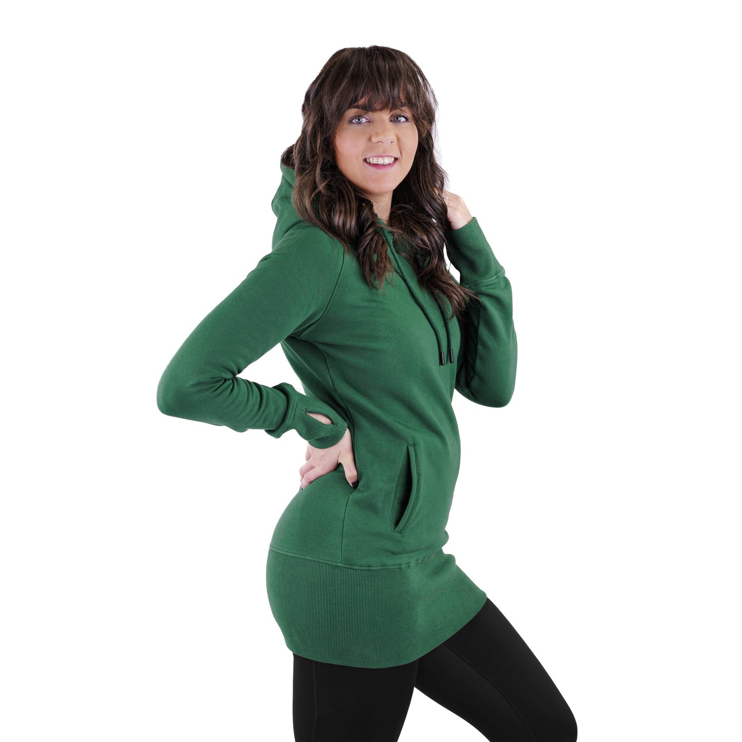 Kora Long Hoodie Forest - Velora