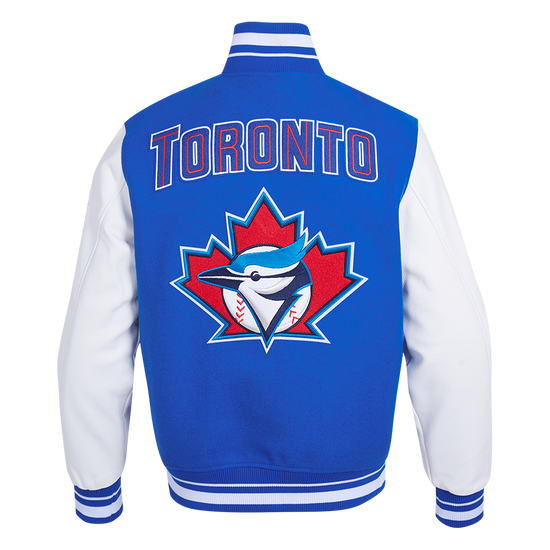 Toronto Blue Jays Retro Classics Rib Wool Varsity Jacket - Velora
