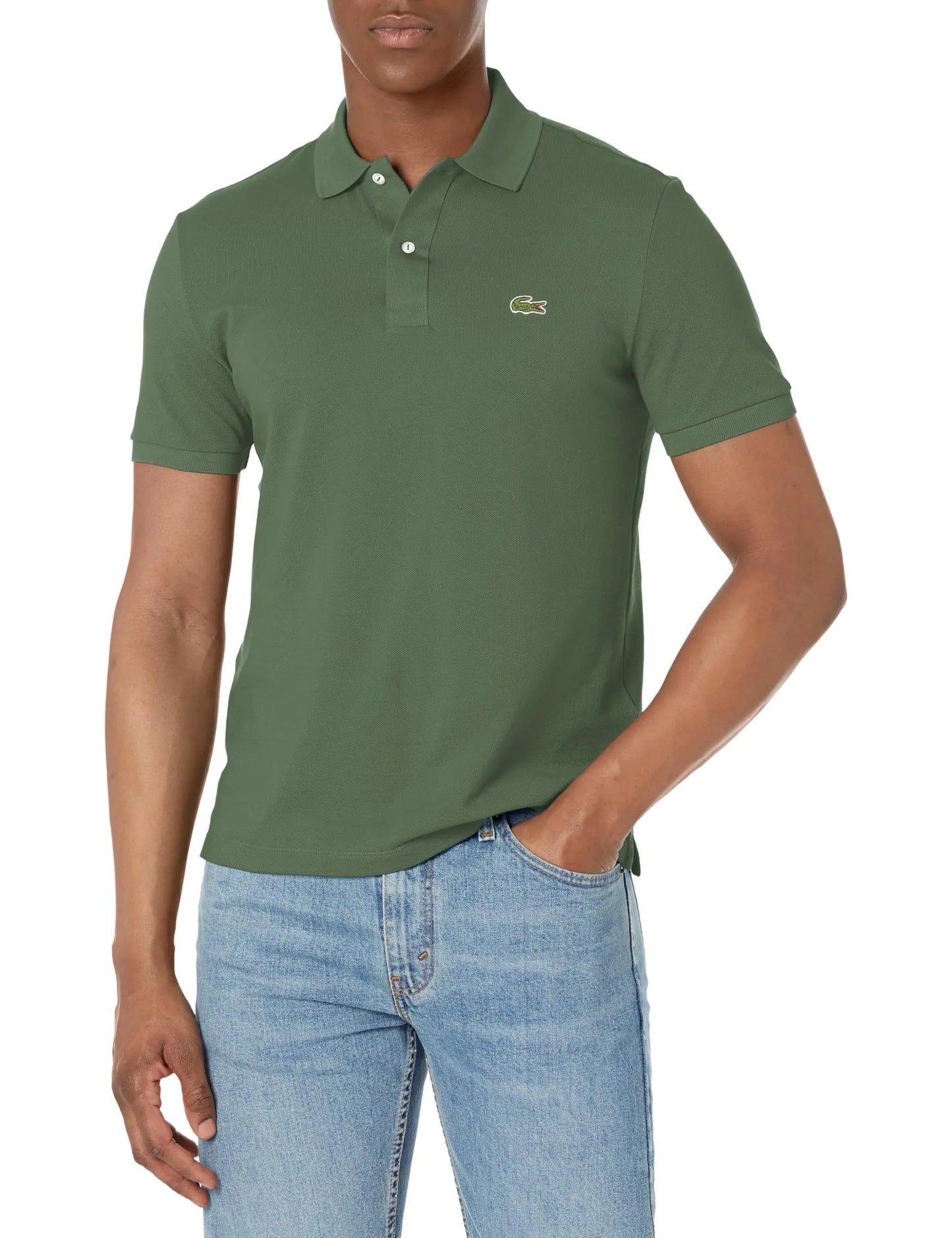 Lacoste Mens Mens Short Sleeve Classic Pique Polo Shirt Sequoia 3X-Large - Velora Luxury Fashion