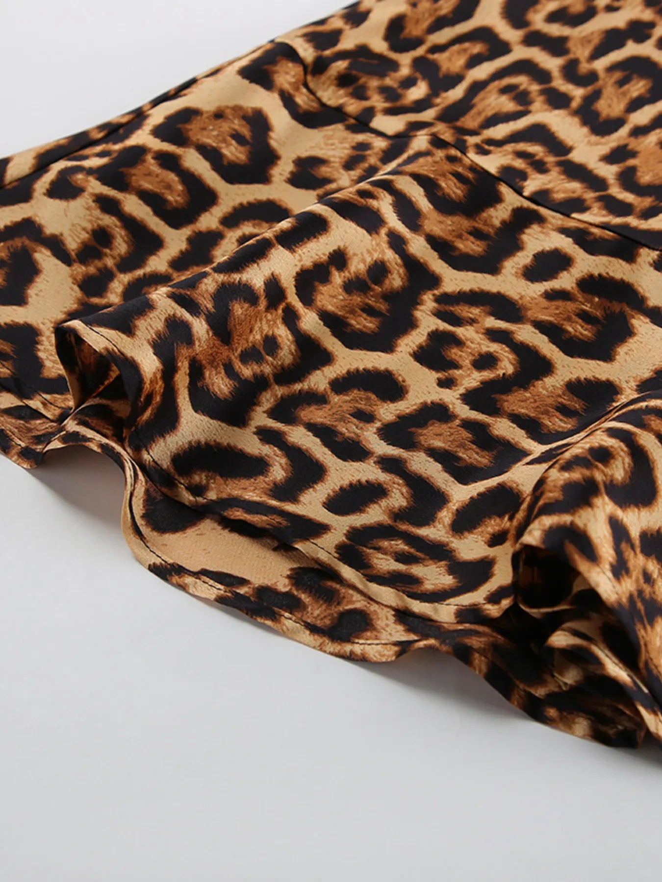 Leopard Print Mini Skirt - Velora Luxury Fashion