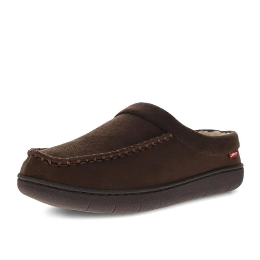 Levis Mens Victor Microsuede Clog House Shoe Slippers Brown XXL - Velora Luxury Fashion