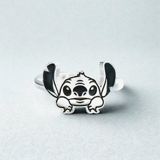 Lilo & Stitch | Silver Stitch Ring - Velora Luxury Fashion