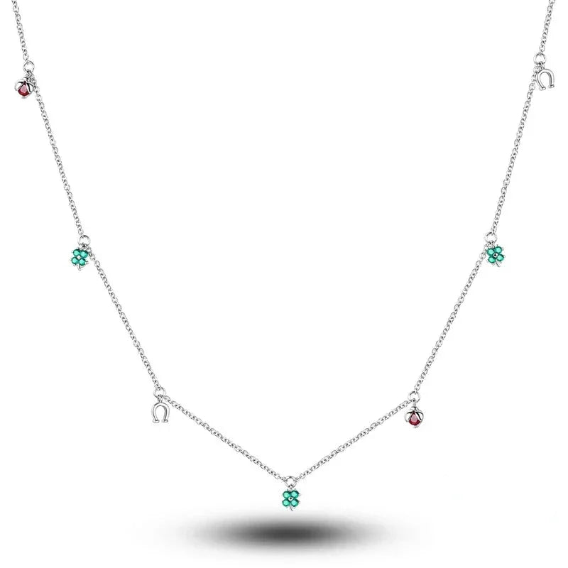 Lucky Charm Sterling Silver Necklace - Velora Luxury Fashion