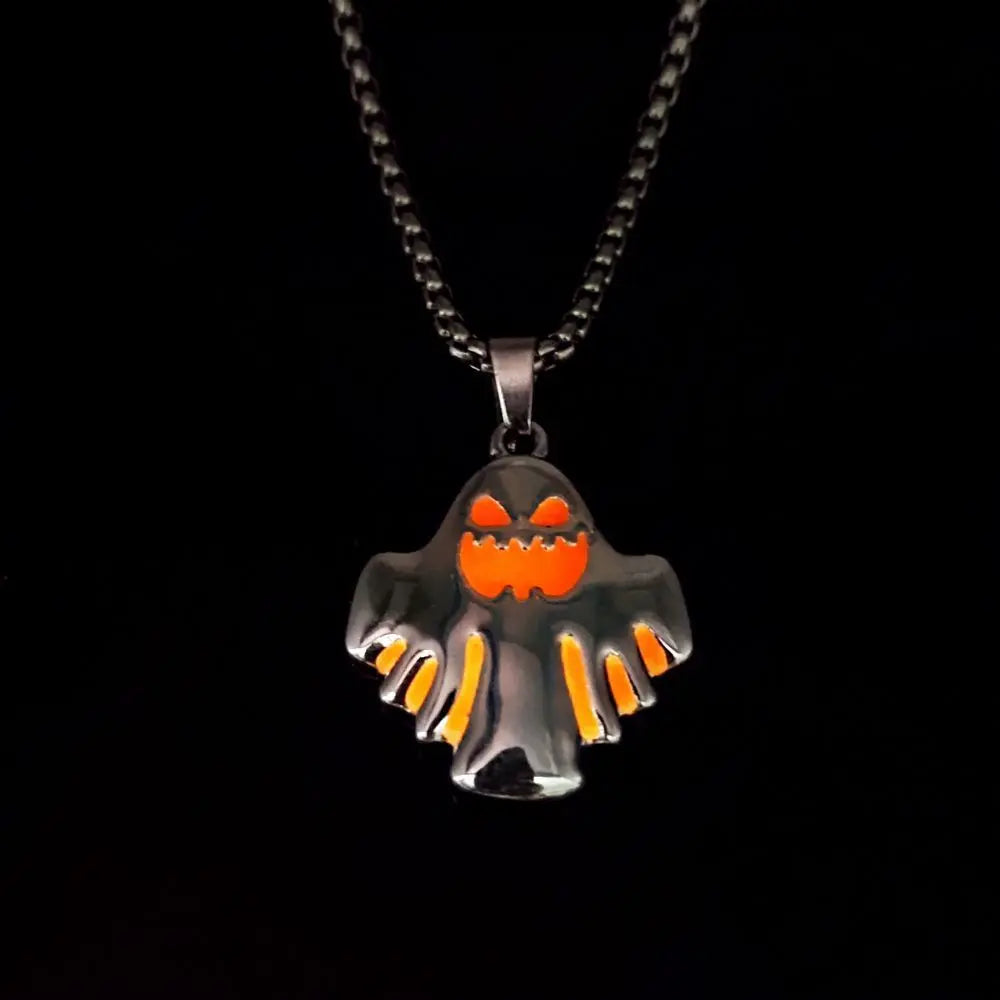Luminous Ghost Pendant Halloween Necklace - Velora