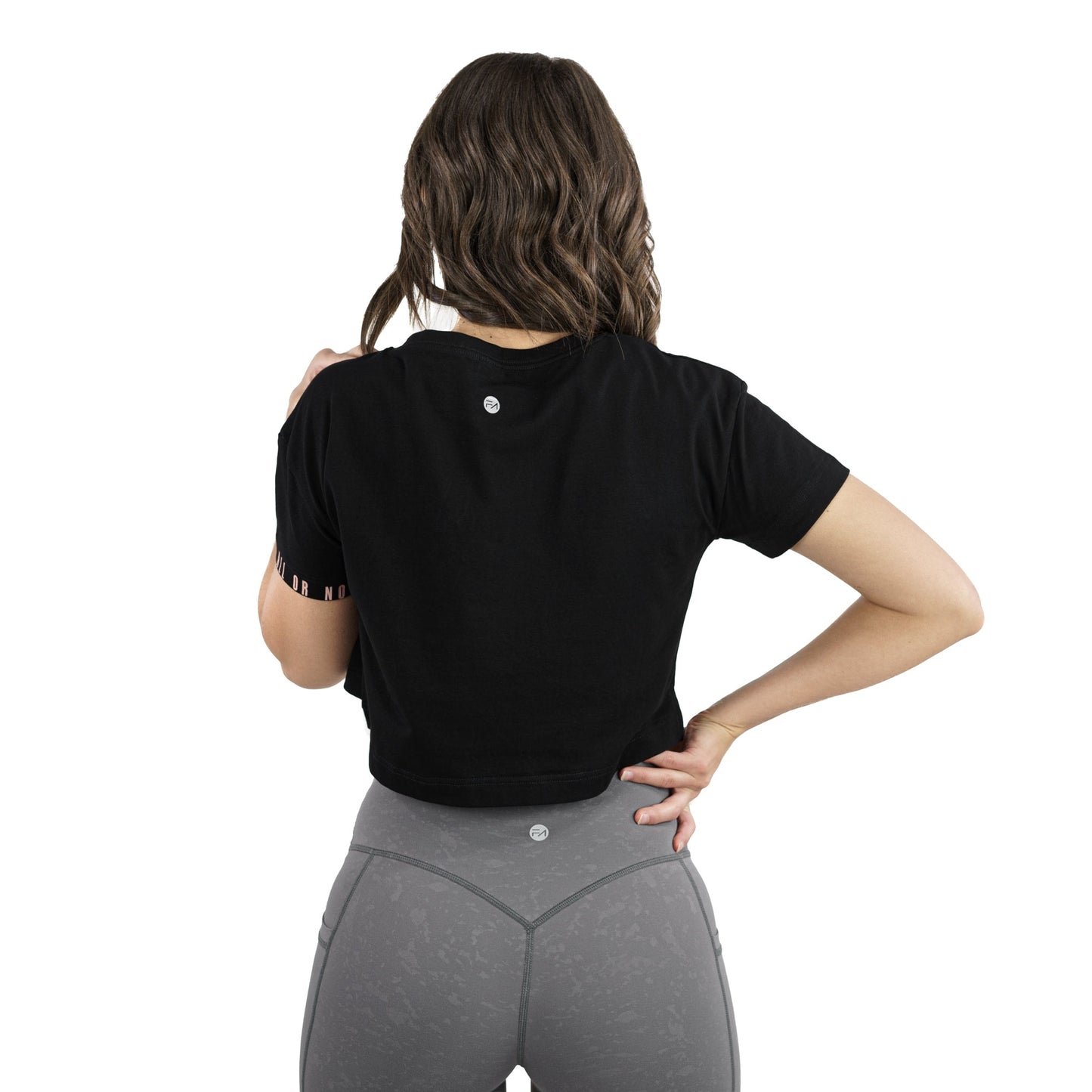 Madi Crop Tee Black - Velora
