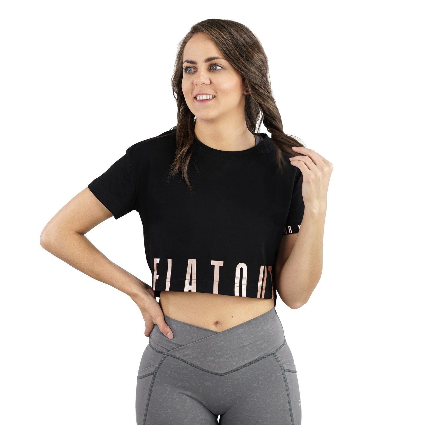 Madi Crop Tee Black - Velora