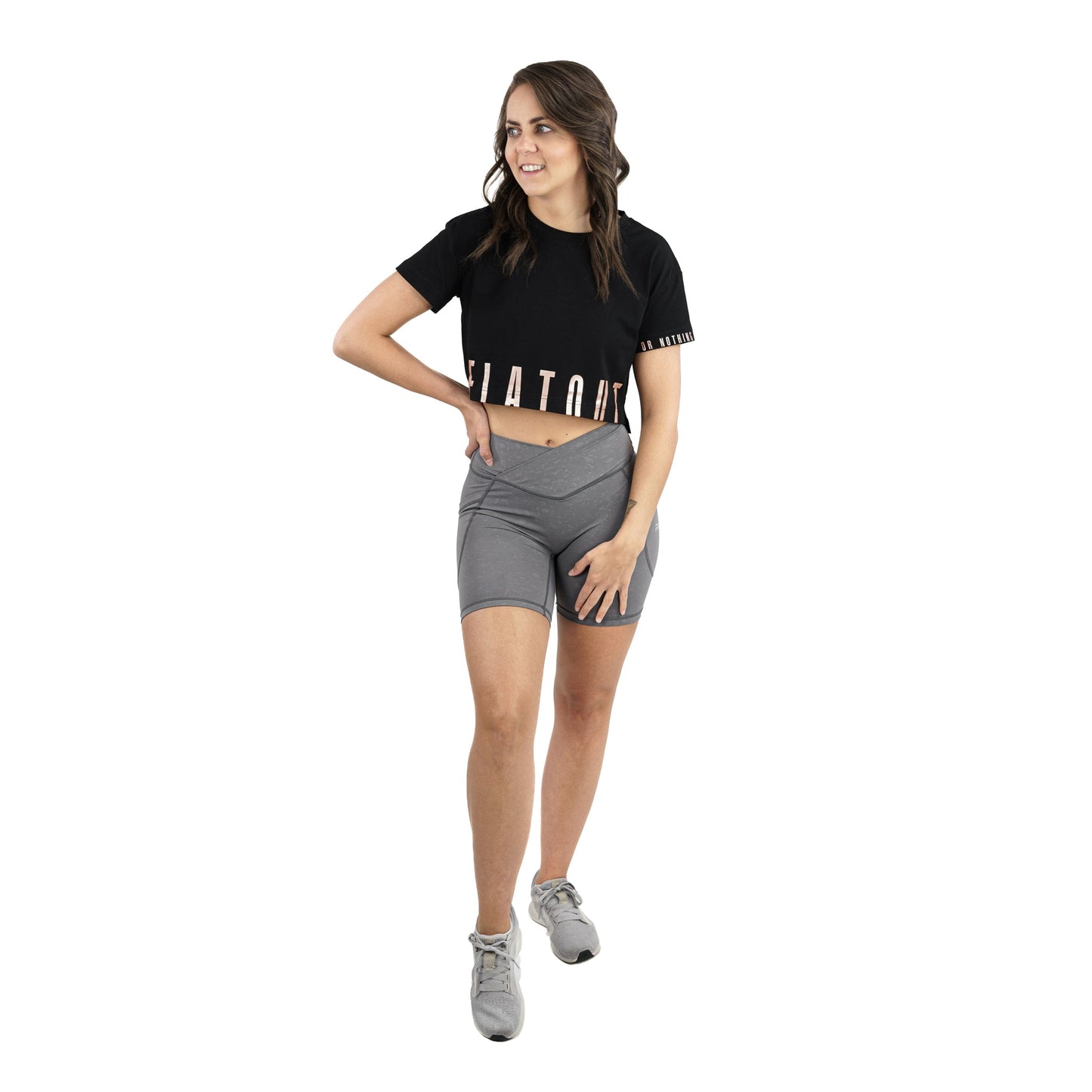 Madi Crop Tee Black - Velora