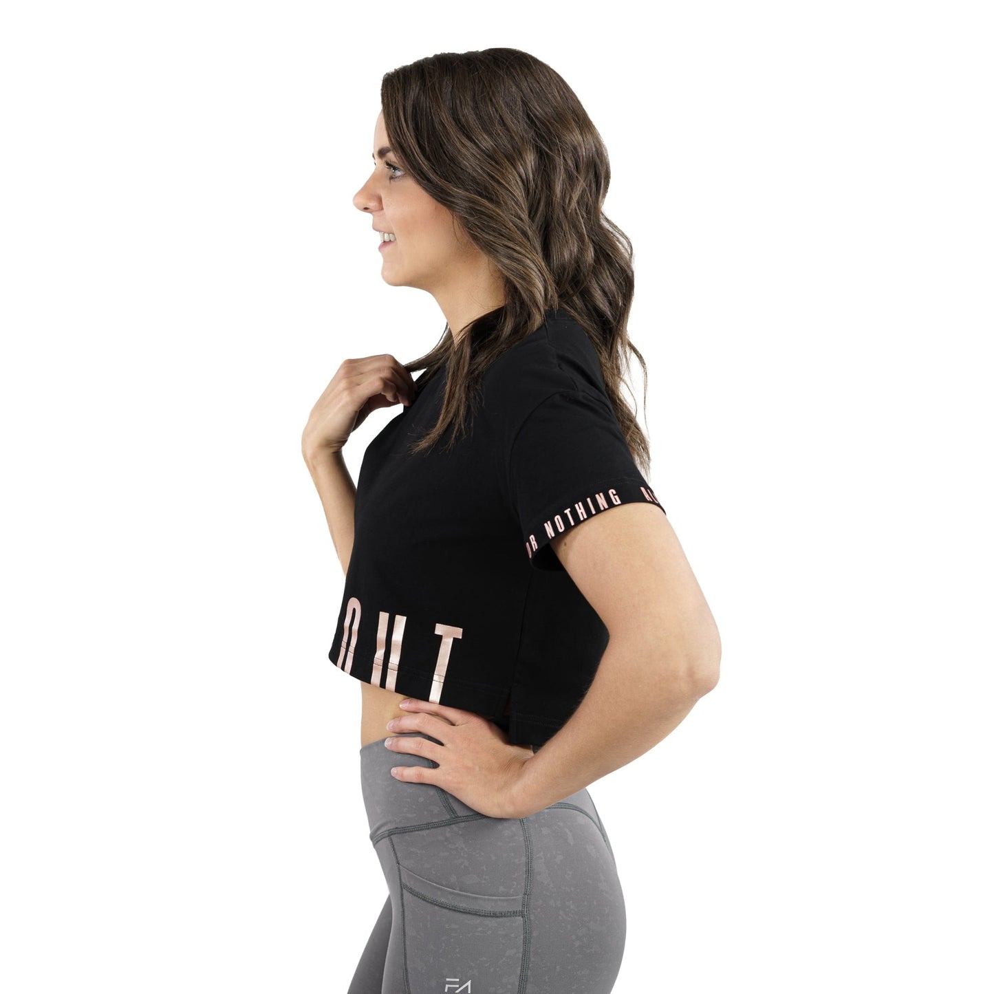 Madi Crop Tee Black - Velora
