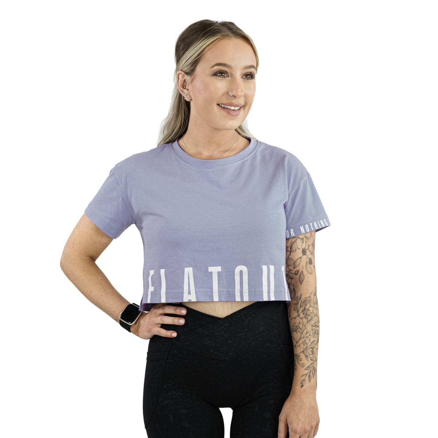 Madi Crop Tee Lavender - Velora