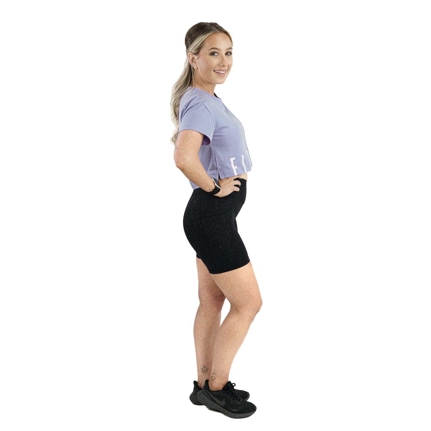 Madi Crop Tee Lavender - Velora