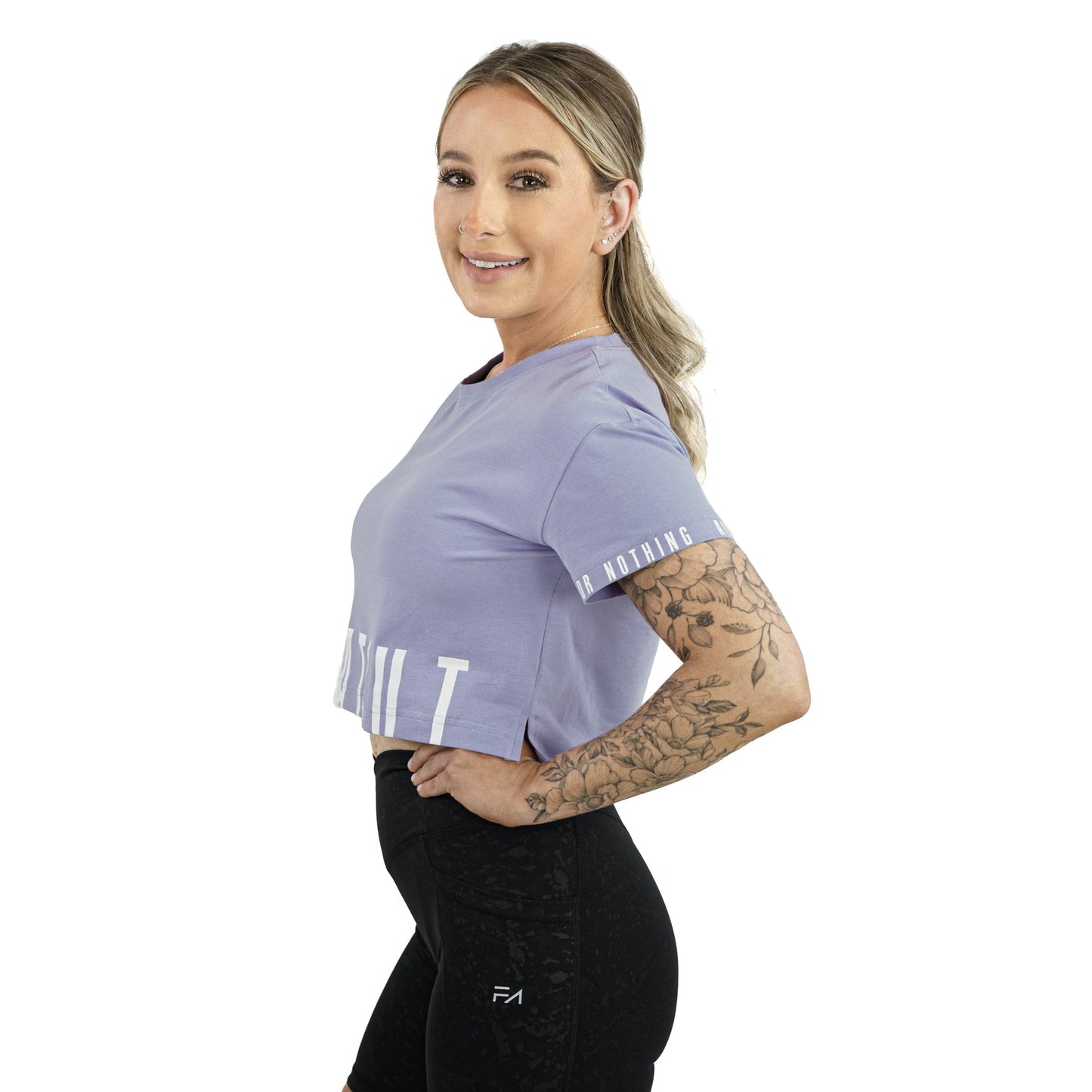 Madi Crop Tee Lavender - Velora