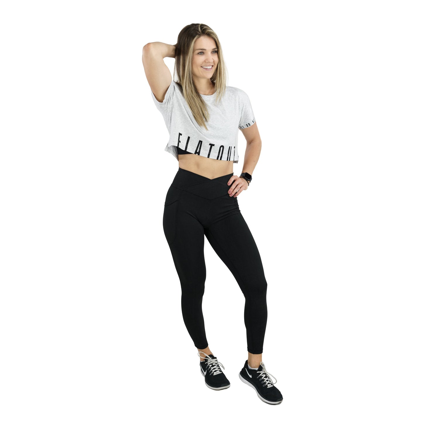 Madi Crop Tee Heather Grey - Velora