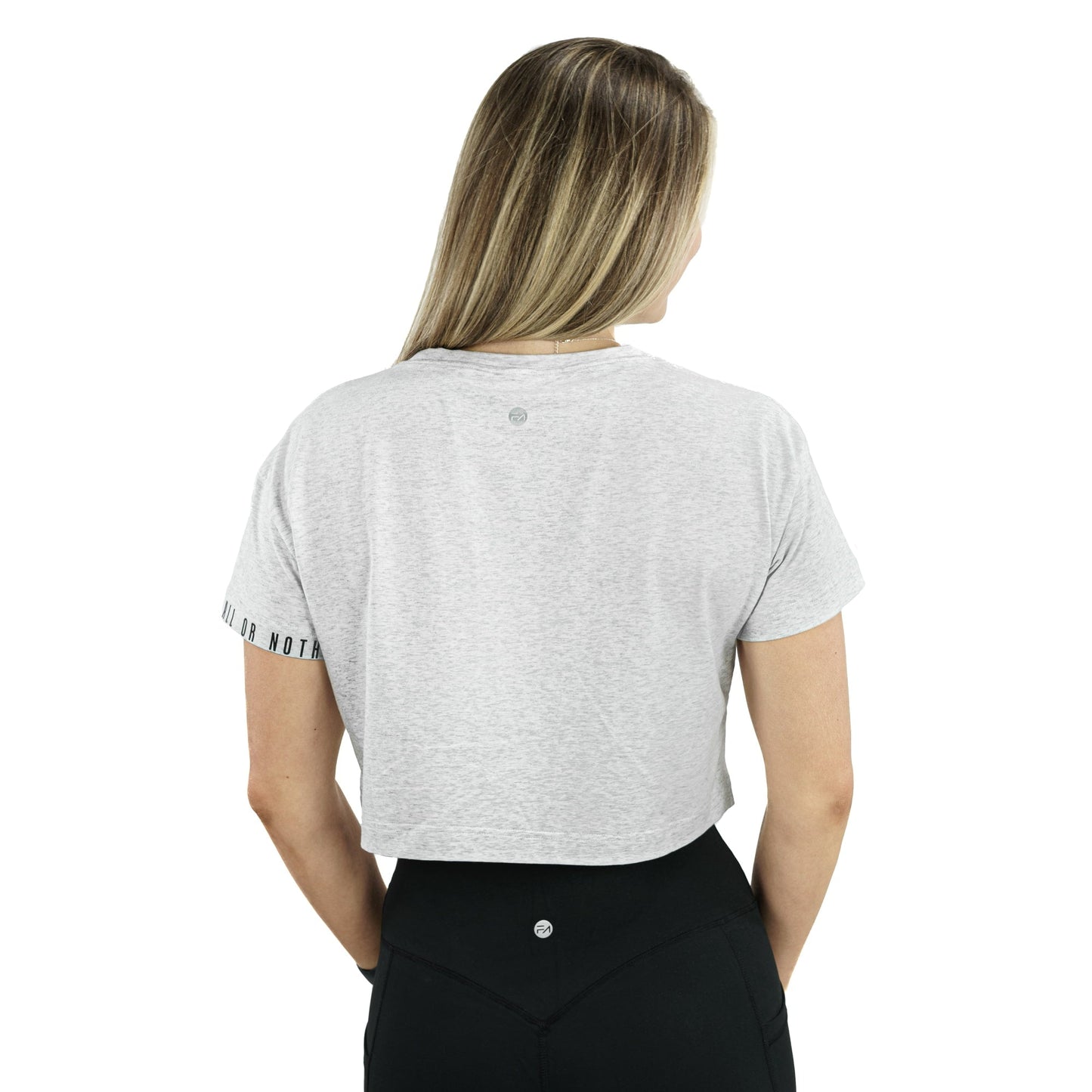 Madi Crop Tee Heather Grey - Velora