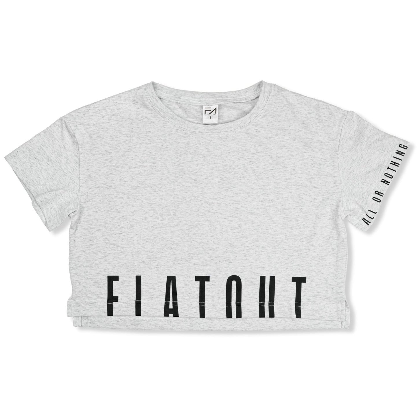 Madi Crop Tee Heather Grey - Velora