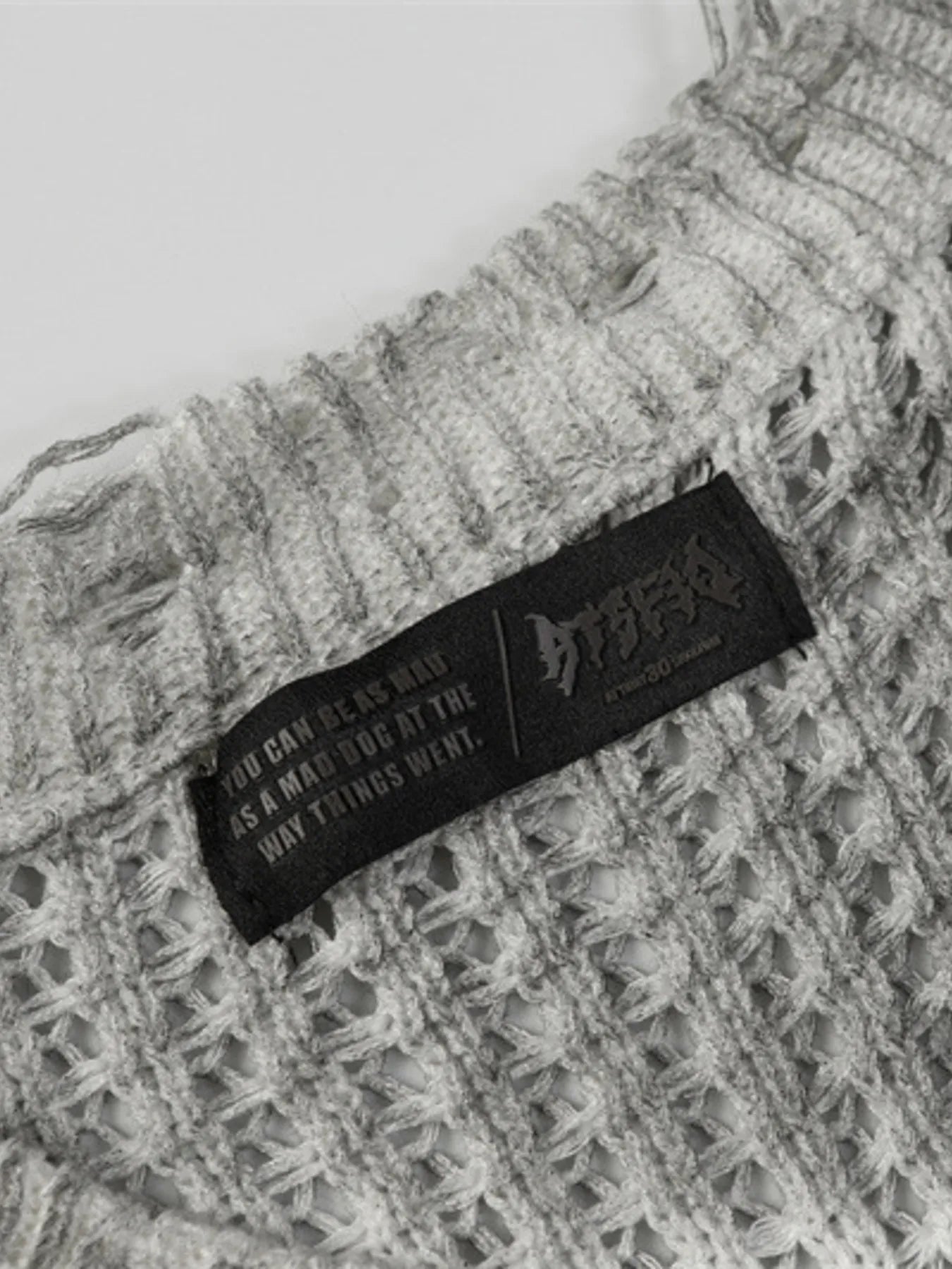 Men's Distressed Knit Vest with Frayed Edges - Velora Luxury Fashion