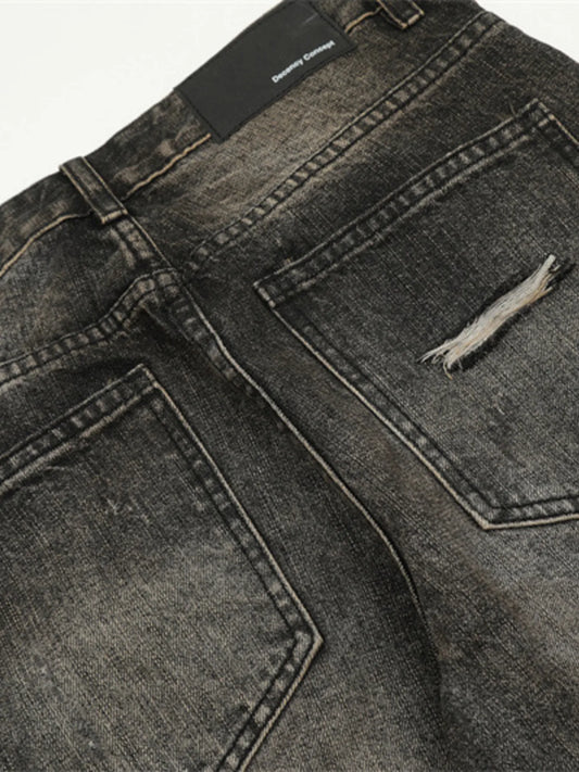 Men's Distressed Loose Fit Jeans - Velora Luxury Fashion