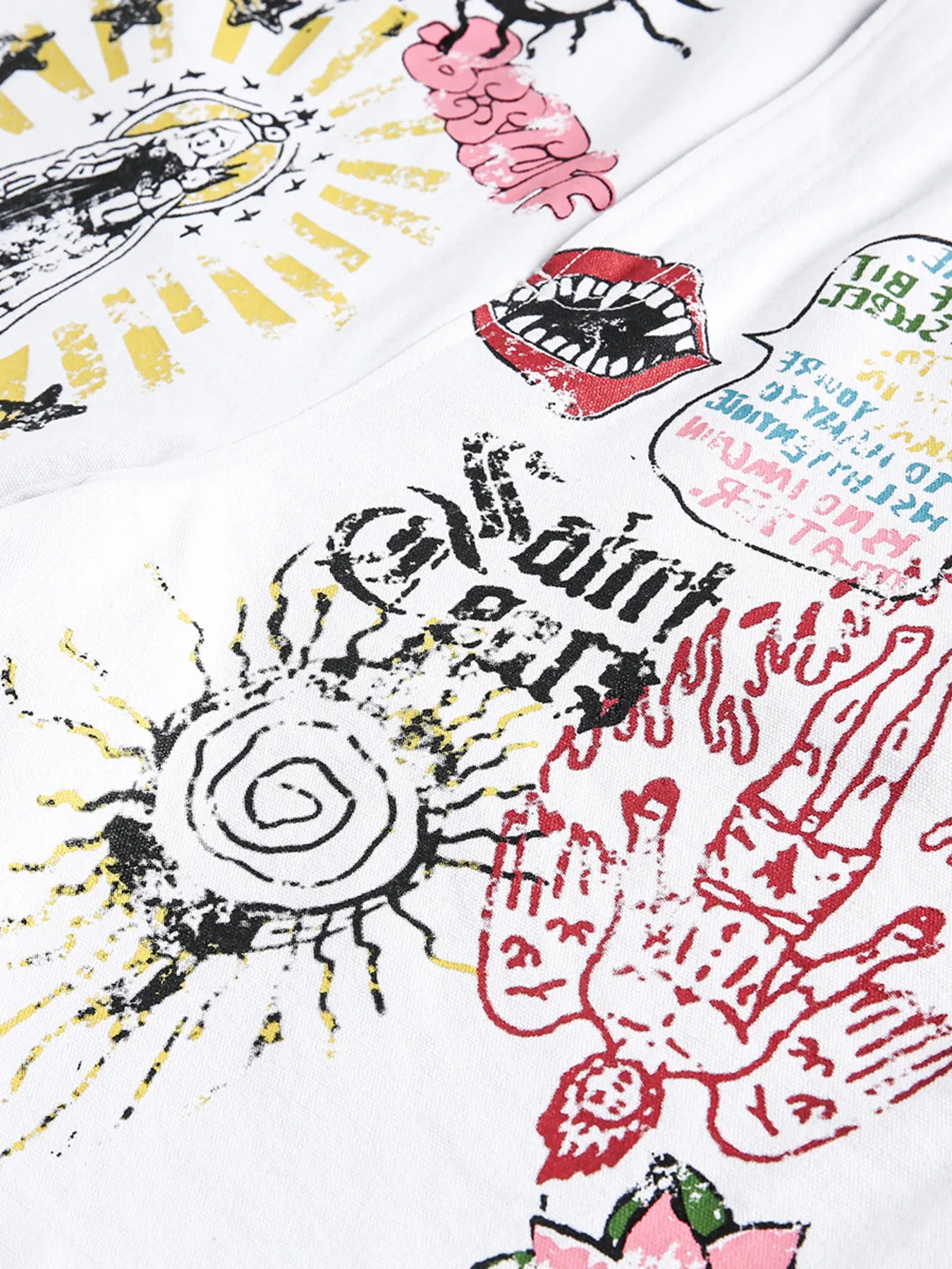 Men's Drawstring Graffiti Art Graphic Shorts - Velora Luxury Fashion