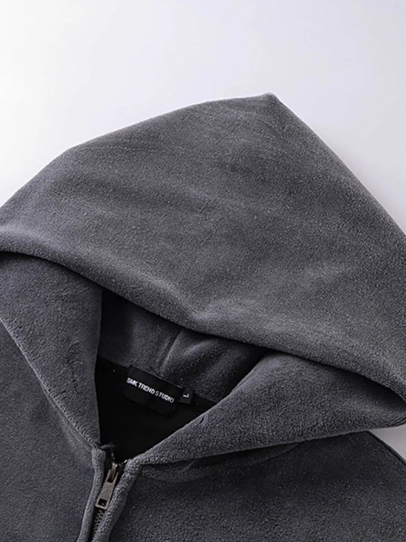 Men's Embroidered Detail Zip Up Hoodie - Velora