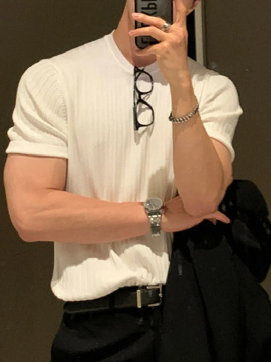 Men's Full Size Round Neck Short Sleeve T-Shirt Plus Size - Velora