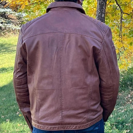 Men's Lamb Leather Four-Pocket Classic Jacket - Velora Luxury Fashion
