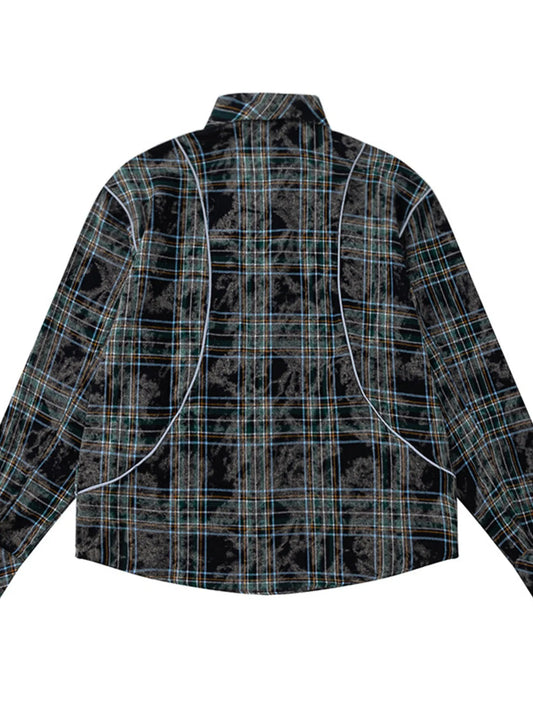 Men's Plaid Button-Up Shirt - Velora Luxury Fashion