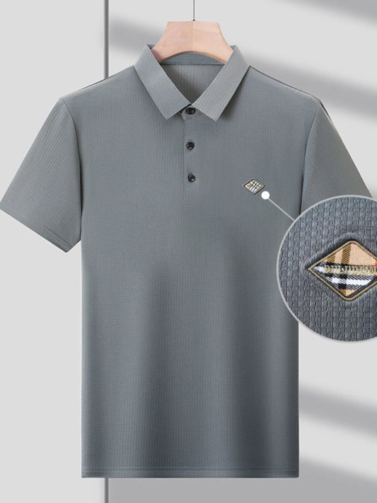 Men's Plus Size Short Sleeve Breathable Polo - Velora Luxury Fashion