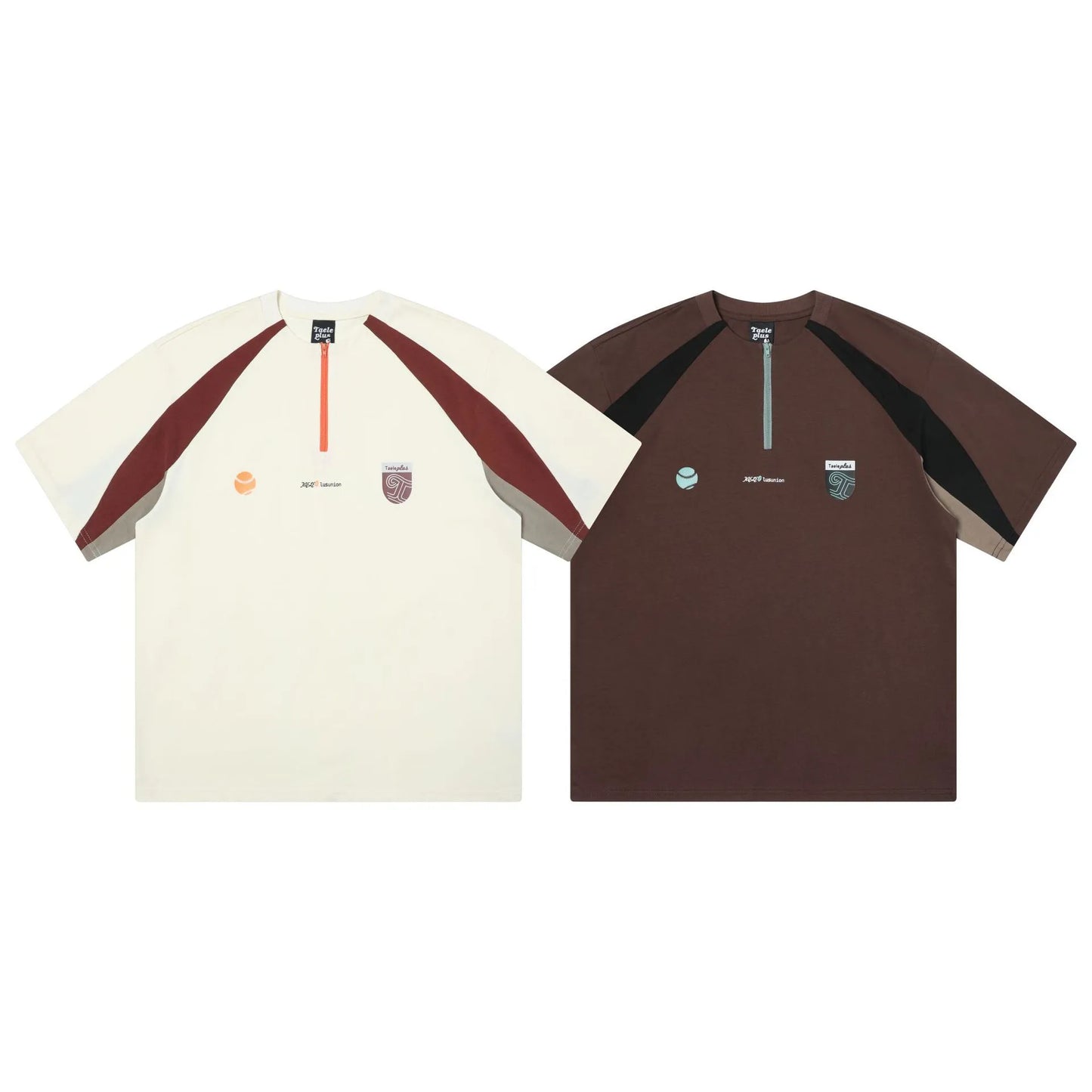 Men's Quarter Zip Short Sleeve T-Shirt - Velora Luxury Fashion