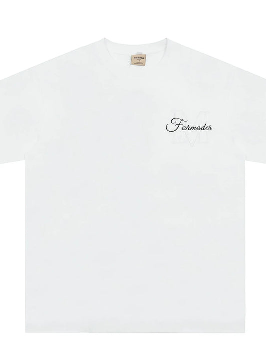 Men's Round Neck Embroidered Letter T-Shirt - Velora Luxury Fashion