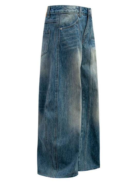 Men's Vintage Washed Curved Jeans - Velora