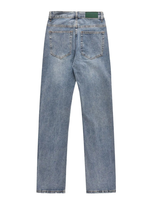 Men's Wash Straight Leg Jeans - Velora Luxury Fashion