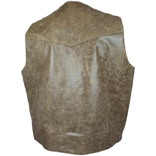 Men's Western Patch Vest - Velora Luxury Fashion