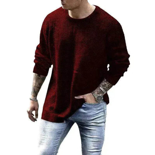 Men's Fashionable Knitted Pullover - Velora