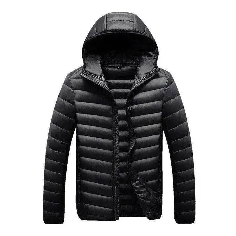 Men's Lightweight Down Jacket – Hooded Duck Down Winter Coat
