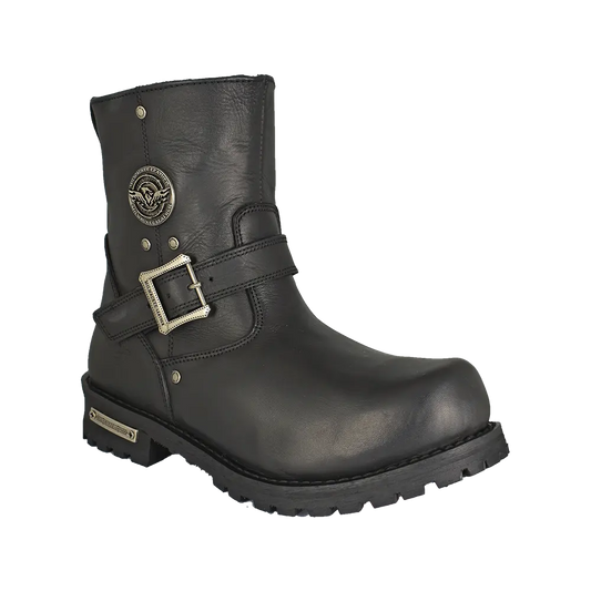 Milwaukee Leather Men's Wide 6" Side Zip Motorcycle Boots - Velora Luxury Fashion